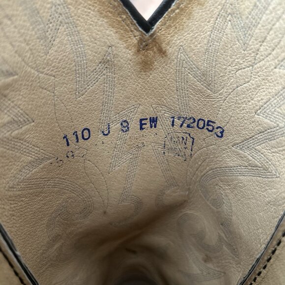 Dan Post 110 J Black Western Extra Wide Cowboy Boots Mens 9 EW - Picture 6 of 12